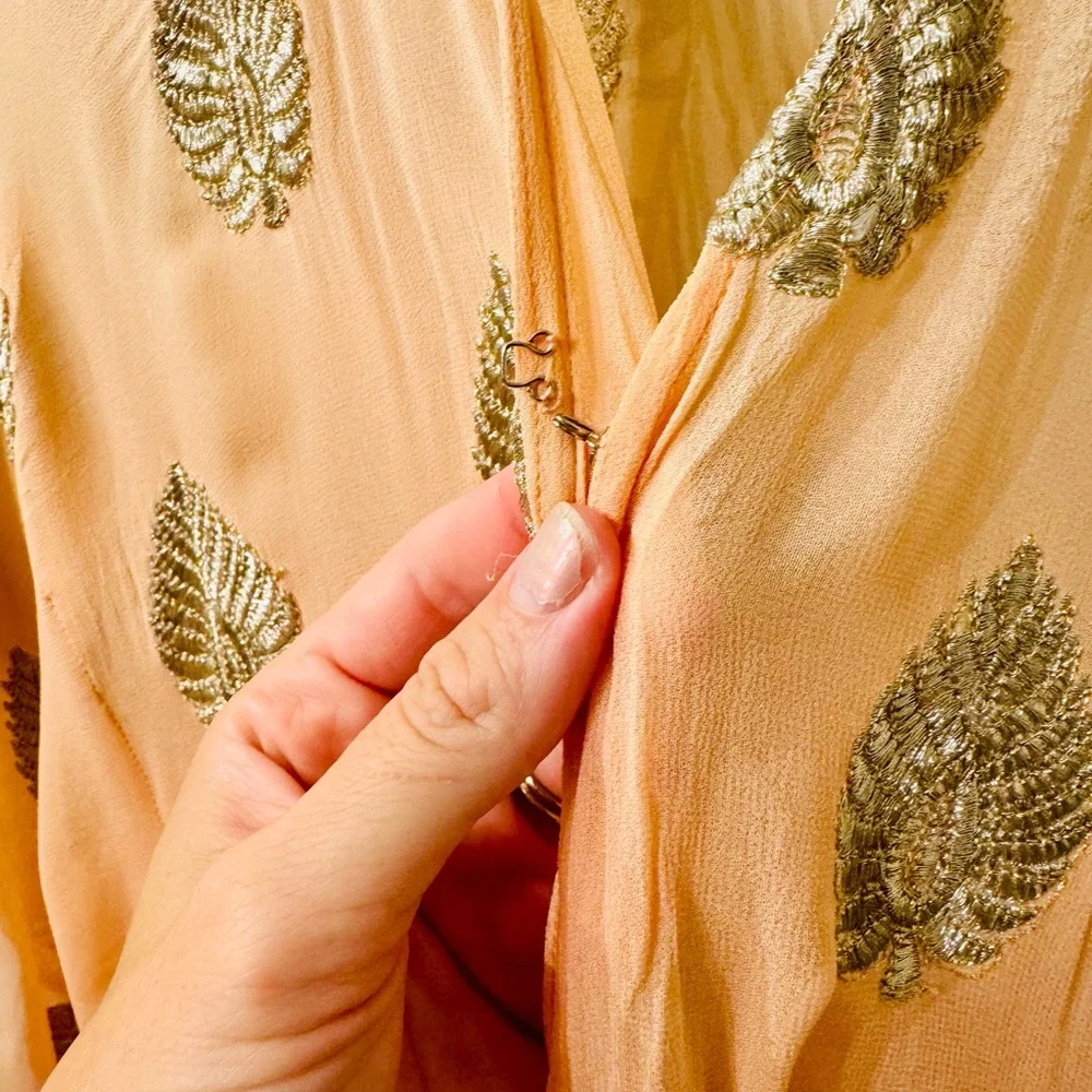Gorgeous Sheer Sunset Ombré Silk Kimono Wrap